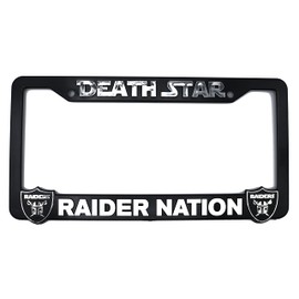 Holder for License Plate License Plate Holder for Deathstar for Raider Nation 3D Raised License Plate Frame Car License Plate Cover Mod-L07P-16