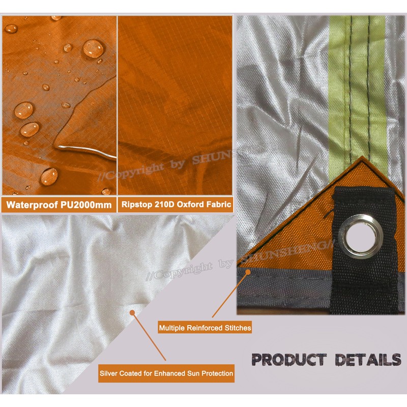SHUNSHENG Camping Tarp Hammock Rain Fly RipStop Waterproof Tent Tarp,