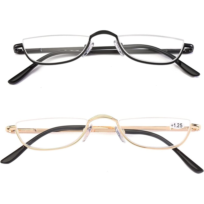 REAVEE - Gafas de lectura para hombre, diseño retro, aleación,
