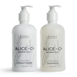 Alice + Co. Shampoo & Conditioner | Lavender & Eucalyptus | Fairfield by Marriott | Hotel Bath Amenities | 8.5 oz Bottles | Hair Care Set