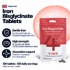 4 HER Gentle Iron Tablets 14mg Bisglycinate Iron Supplements for