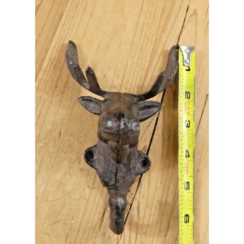 MIDWEST CRAFT HOUSE 6 Rustic Elk Deer Moose Head Hooks