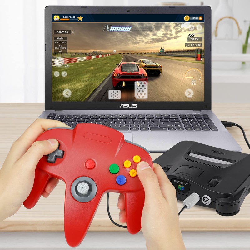 FISUPER N64 Controller Wired Classic Game Controller Joystick for N64