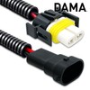 DAMA H11 H8 Bulb Socket Adapter Wire Harness Extension Connector