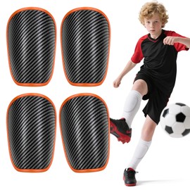 Zingbee Children's Football Shin Pads, 2 Pairs, Mini Shin Pads (Pack of 4), Small Shin Pads, Suitable for Men and Women, Mini Shin Pads