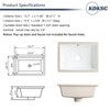 Small Undermount Bathroom Sink 16 Inch White Rectangular Porcelain Ceramic