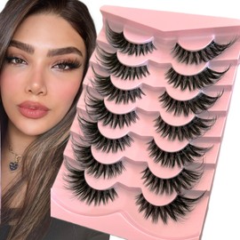 Luxury 3D Faux Mink Half Eyelashes – 10 Pairs, Reusable & Lightweight False Lashes for a Natural & Glamorous Look (7 Pair D Curl)
