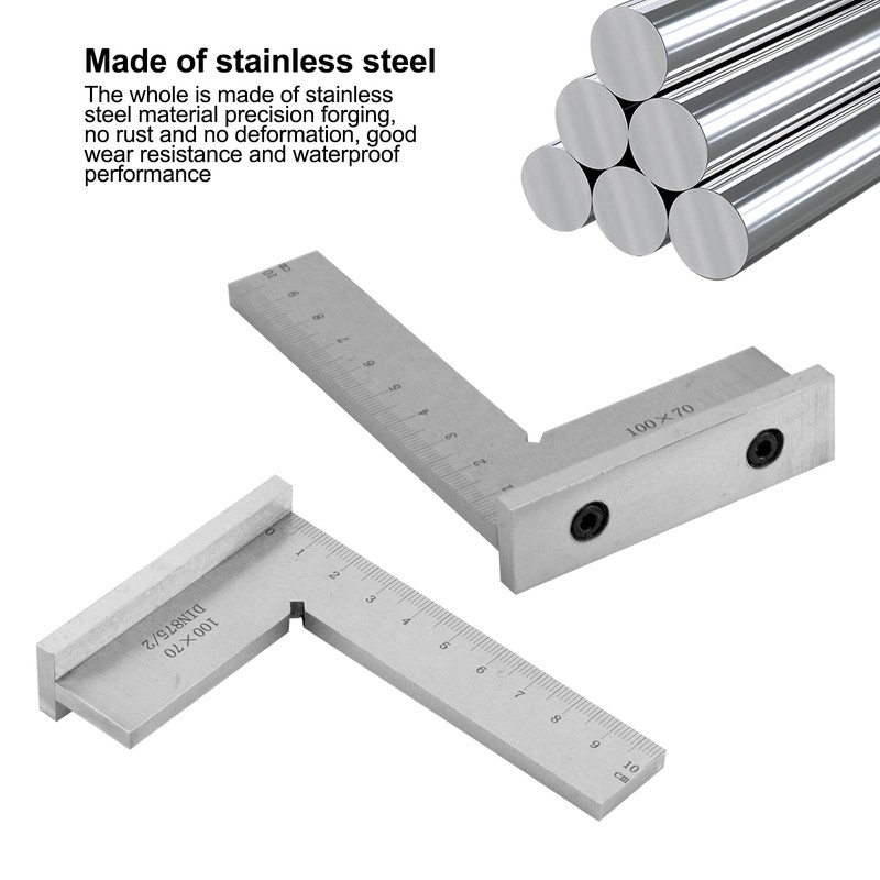 Try Square 100 x 70 mm, 90° Metal Carpenter's Square
