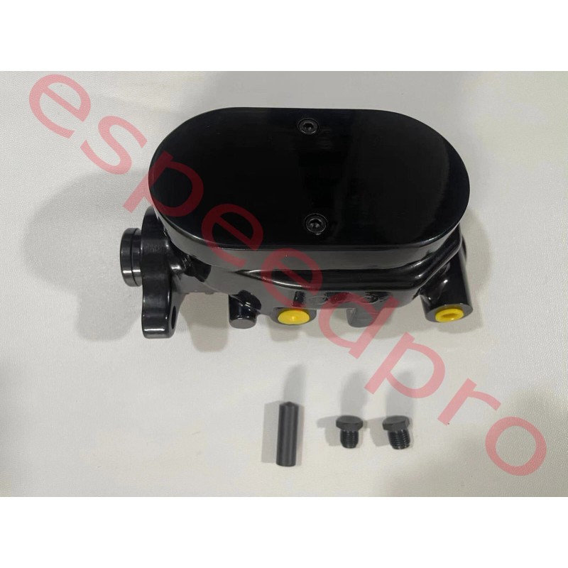 espeedpro21 BLACK Aluminum 1" Bore Smooth Top Master Cylinder GM