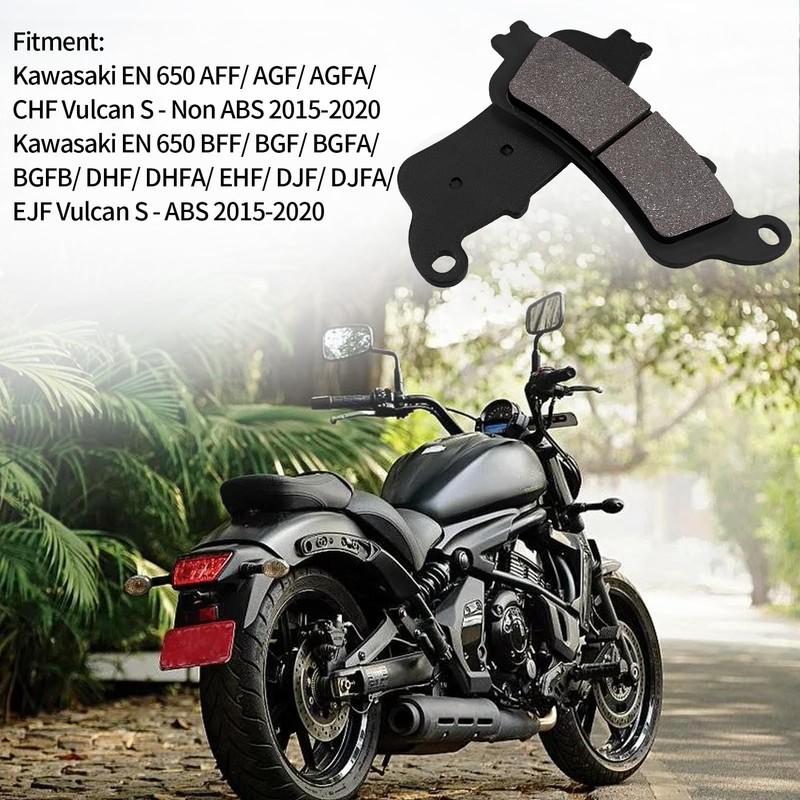 SOLLON Front and Rear Brake Pads for Kawasaki EN650 EN