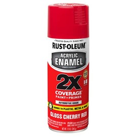 Rust-Oleum 271920 Acrylic Enamel 2X Spray Paint, 12 oz, Gloss Cherry Red