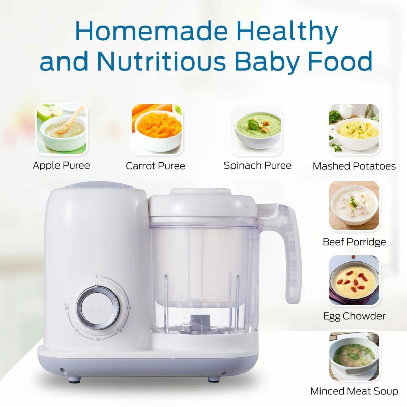 Baby Food Maker, 4 in 1 Baby Food Processor and