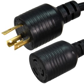 NEMA L5-20 Extension Power Cord - 10 Foot, 20A/125V, 12/3 SJT - UL Listed - Iron Box Part # IBX-4801-10