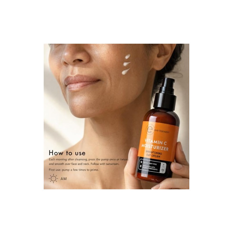 Natural Vitamin C Face Moisturizer - Lightweight, Brightening, Anti Aging