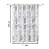 GASIYU Grey Hollow Leaf Shower Curtain, Minimalist White Botanical Foliage