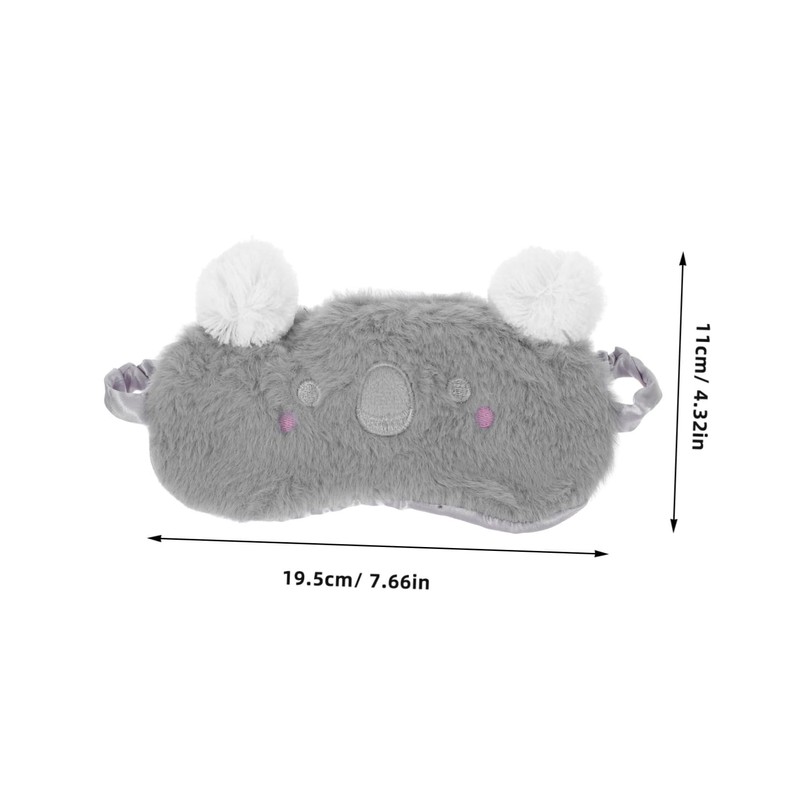 Ipetboom Cute Animal Sleep Mask Soft Plush Eye Cover for