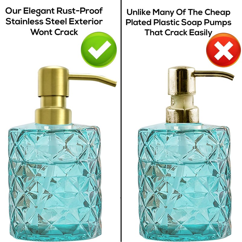AUNRGO Gold Soap Dispenser Pump Replacement - Brushed Finish 304