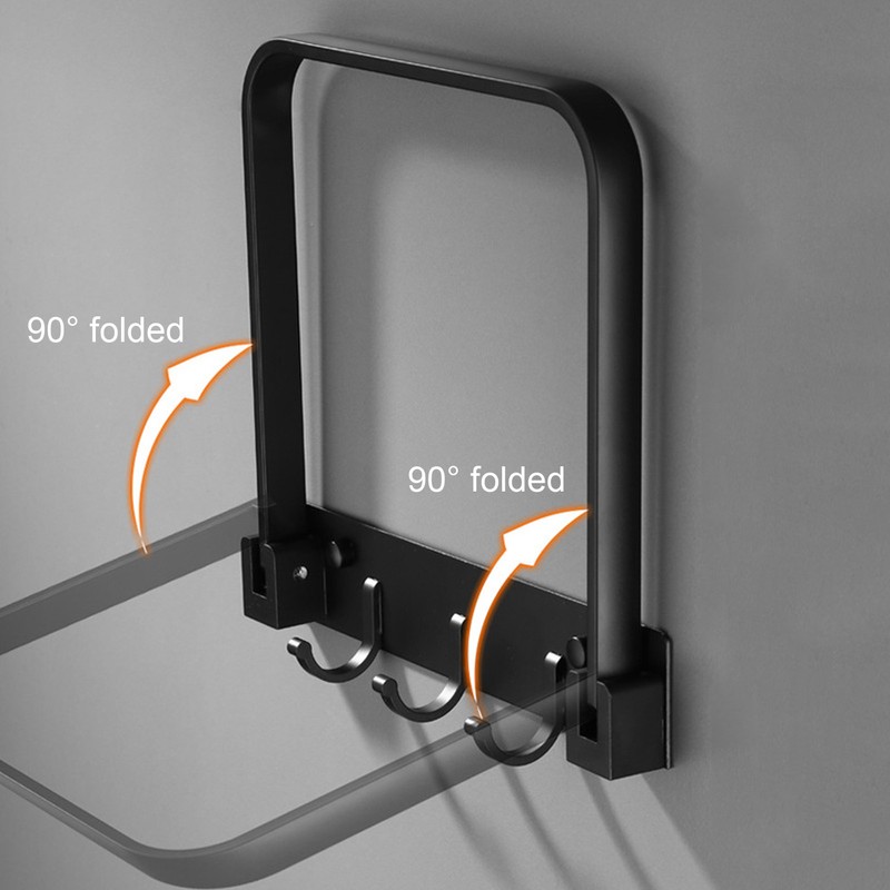 Foldable Telescopic Bathroom Household Wall Shelf Hook Multifunctional Storage Washbasin