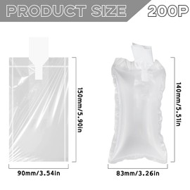 Pack of 200 Air Cushion Air Bags Packaging Material Padding Material for Shipping