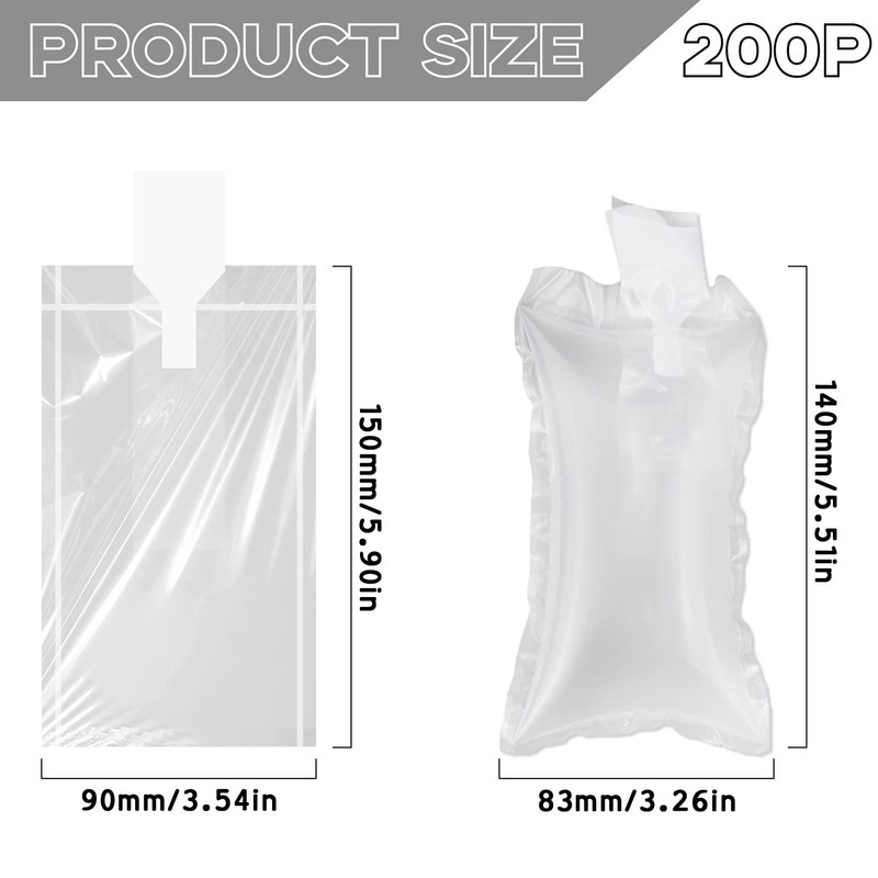 Pack of 200 Air Cushion Air Bags Packaging Material Padding