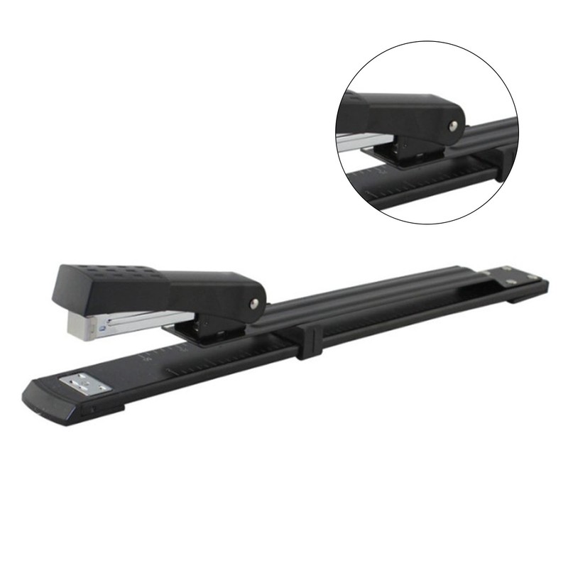 Stapler Desktop Large Capacity Metal Long Arm Handheld Paper Stapler