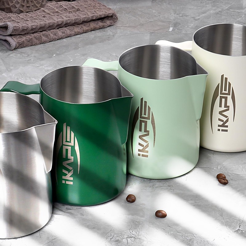 IKAPE Coffee Products, 600ml Milk Frothing Pitcher(white)
