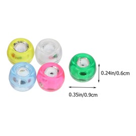 jojofuny 1000pcs Acrylic Hole Barrel Beads for DIY Jewelry Making Rice Beads Accessories for Bracelets and Necklaces for Beginners and Professionals