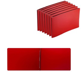 ESKEAR Fiberboard Binder Folder, Sheet Size 11" x 17", with 3" Capacity 220mm Long Metal Prong Paper Fastener, for Pressboard Report Cover, Red, 8 per Box