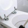 Toilet Seat Hinges Pair of Chrome Finished Replacement Hinges for