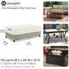 LSongSKY Outdoor Coffee Table Cover,Waterproof Rectangular Patio Small Side Table