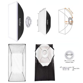 Godox Speedlite Softbox 50x130cm Rectangular Softbox Photography Light with Bowens for Portrait Product Photography Studio Flash (SB-BW50X130)