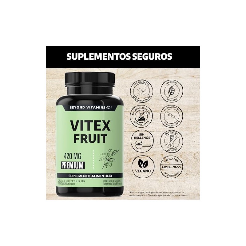 Beyond Vitamins | Vitex Fruit 420mg | Vegano | 1