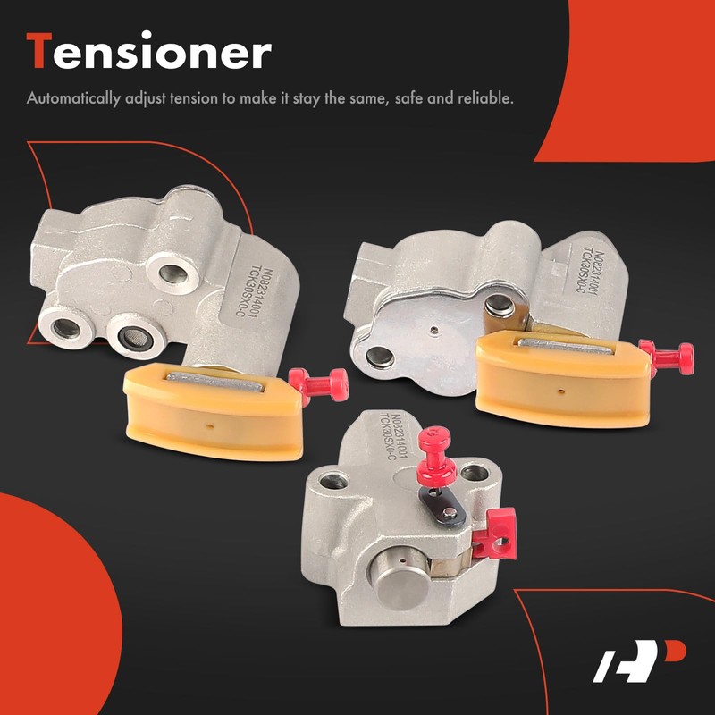 A-Premium 9PCS Engine Timing Chain Kit W/Tensioner & Guide Compatible