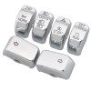 Trichtu Mount 6Pcs Chrome Hand Control Button Switch Cap For