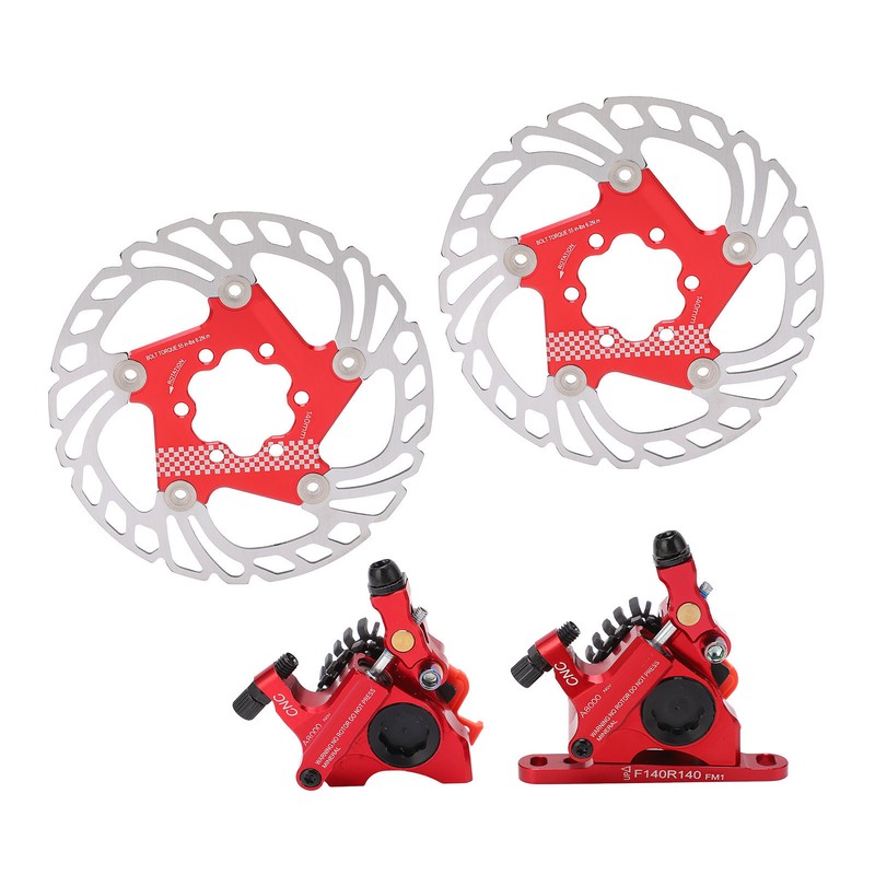 4pcs Disc Brake Kit Aluminium Alloy Disc Brake Calipers Rotor