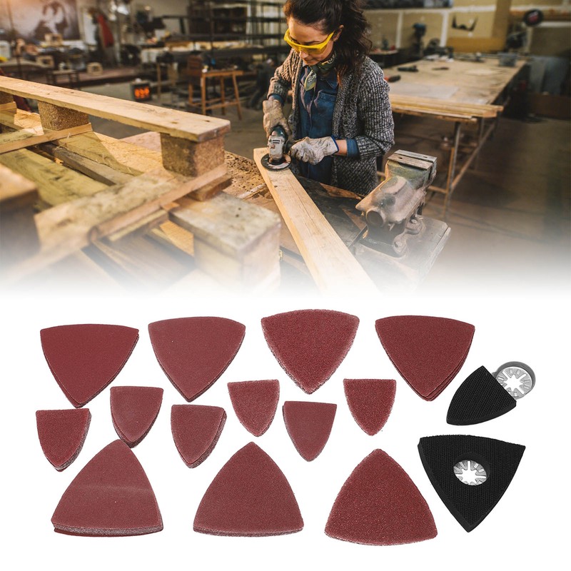 Oscillating Tool Sanding Pad Kit Triangular Finger Accessories 60 80