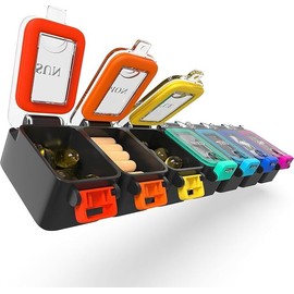 Weekly Pill Organizer 1 time a Day – Pill Box 7 Day with Enhanced Waterproof Seal, Large compartments Hold Big Vitamins & Supplements, Upgraded Locking lids, for Home & Travel use, Durable Hard case