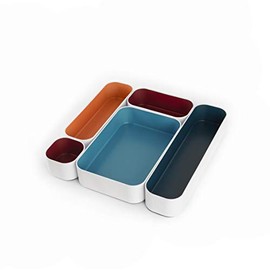 Drawer Organizer S/5 - 2" Peacock, Sky Blue, Berry, Sunset