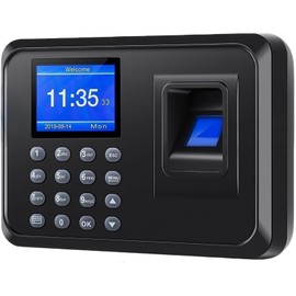 YUZITEC Reloj Checador Biométrico, 1000 Huellas Digitales, Pantalla Color 2.4 Pulgadas, USB, Español, Exportar/Cargar Datos a Través de Una Unidad Flash USB