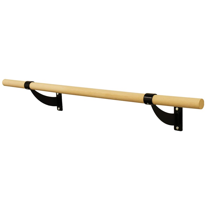 Barre Trainer 1.5 inch Single Bar Traditional Wood Fixed Wall