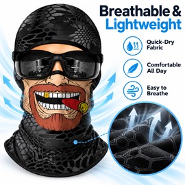 Breathable Full Face Balaclava Mask for Motorcycle Riding – Lightweight Polyester Head Cover for Summer Cycling & Outdoor Use