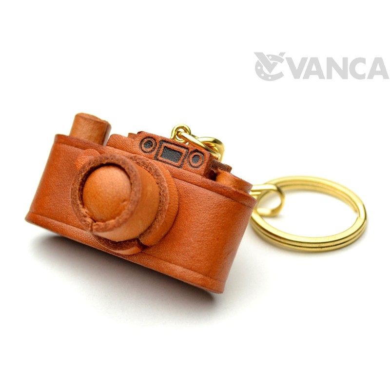 Genuine 3D Leather Leica Camera Leather Keychain(L). Made by skillful