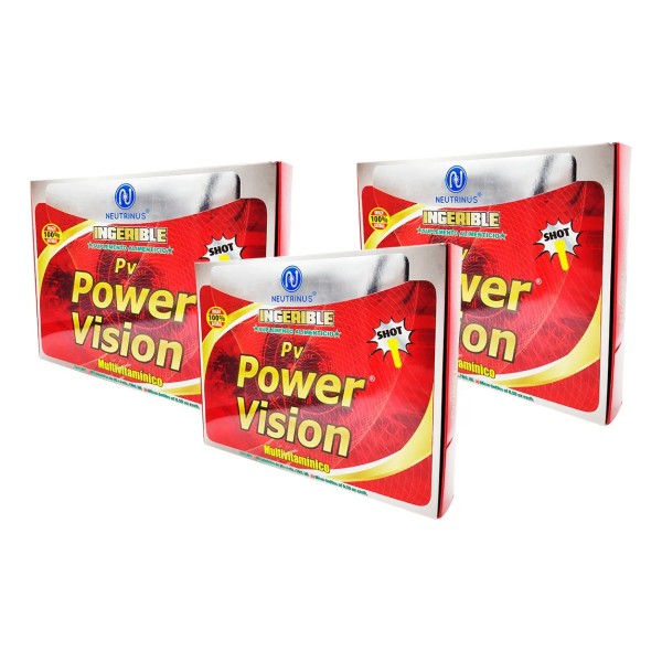 Kit 3 Suplemento Alimenticio Ingerible Power Vision Vista Sabor Sin