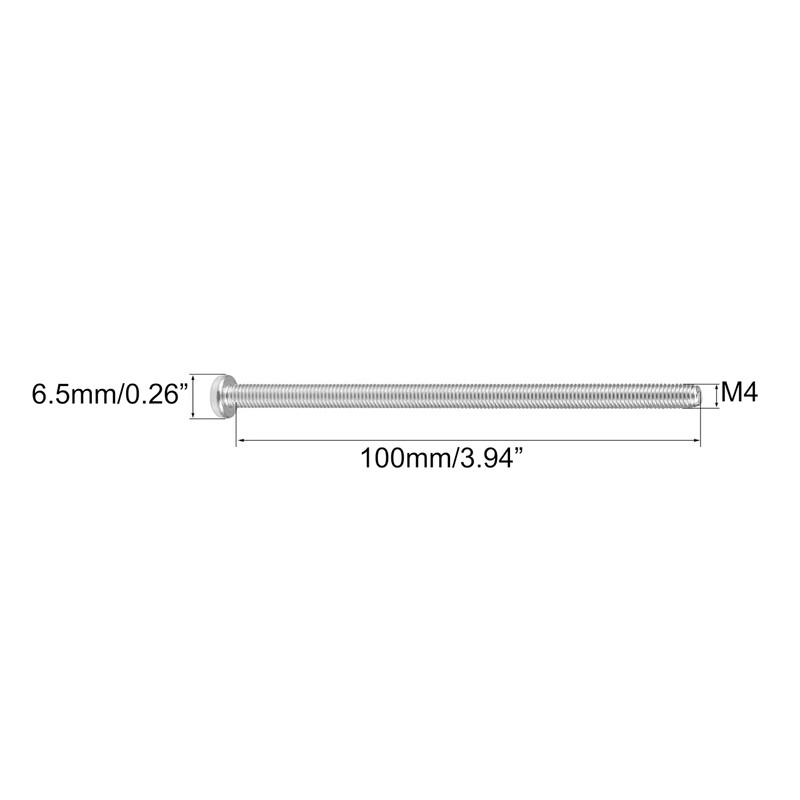 NACX M4 x 100mm Machine Screws, Pan Phillips Cross Head