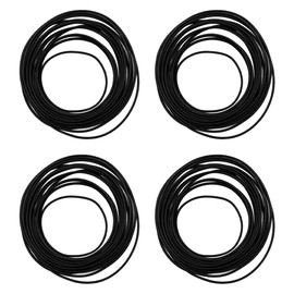 Alnicov 4 Pack Watch Back Cover Sealing Ring Waterproof Ring Gaskets Elastic Rubber O-Ring Black Watch Repair Accessories