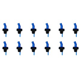 Blue Screen Liquor Bottle Pourers: 12-Pack | Durable, Easy Pour Spouts for Bars & Home Use
