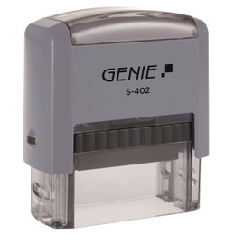 Genie S-402 Self-Inking Stamp set, includes Accessory, ink pad