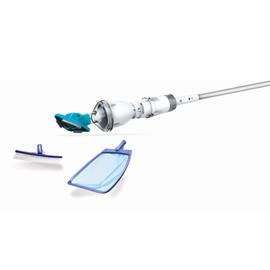 Kokido EV02CBX/KIT/US Telsa 2 100 Watt Rechargeable Handheld Pool Vacuum Sweeper Kit with Leaf Skimmer and Wall Brush for Small Swimming Pools