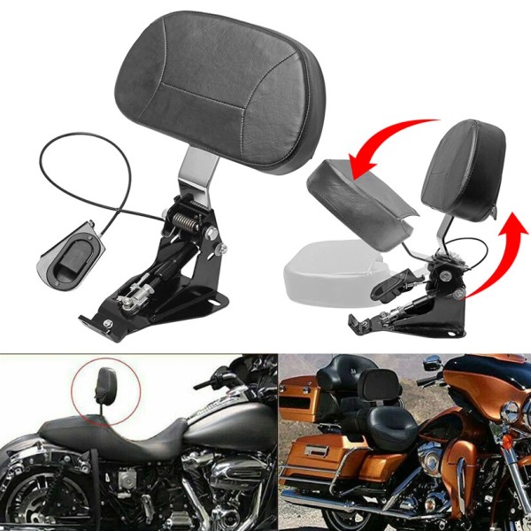 Unbranded Adjustable Driver Backrest Pad Mounting Kit For Harley Touring