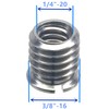 HITHUT Stainless Steel 1/4"-20 Female to 3/8"-16 Male Convert Screw